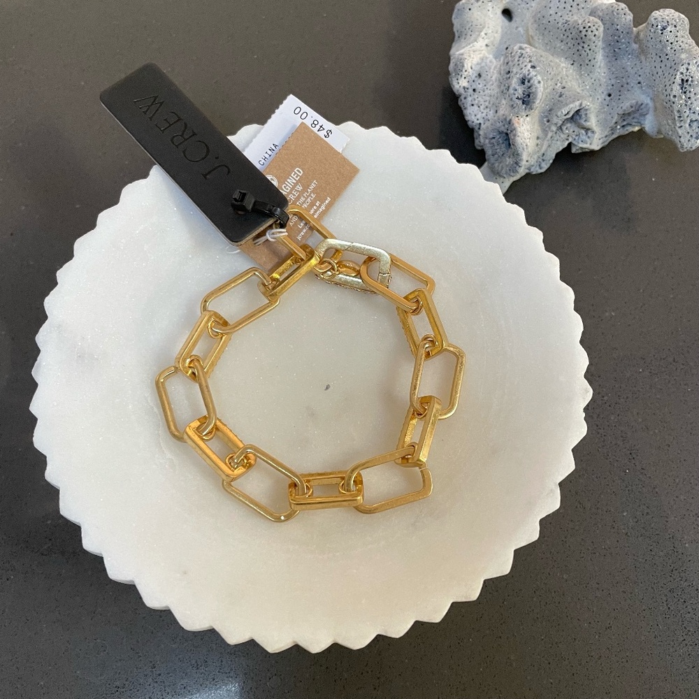 J Crew NWT Pave Chain Bracelet